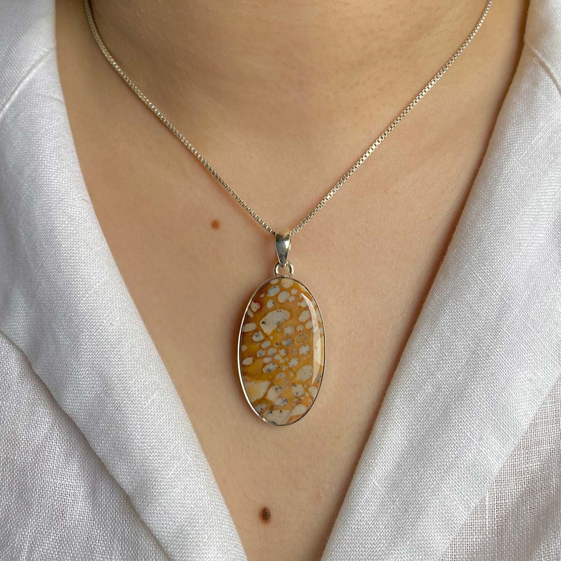 Deerfawn Jasper Pendant-(DFJ-P-18.)